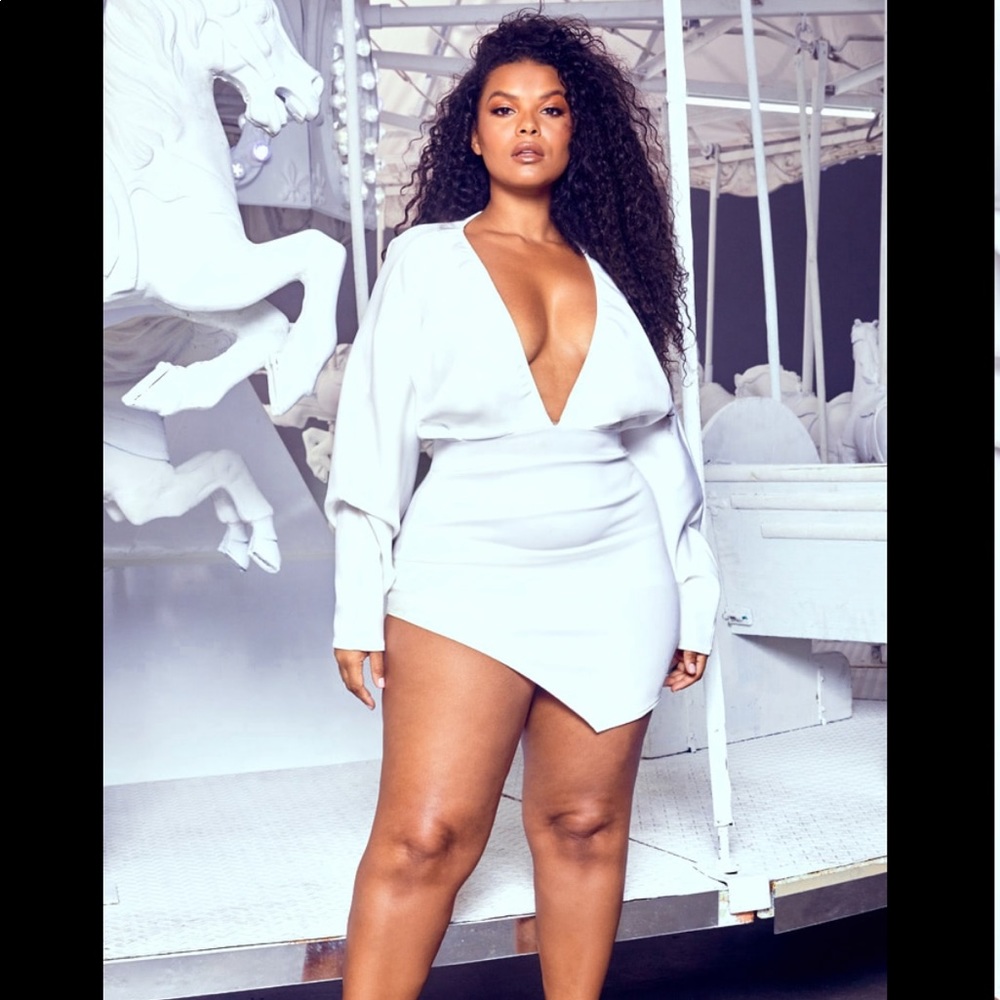 Plus Size White Bodycon Dress